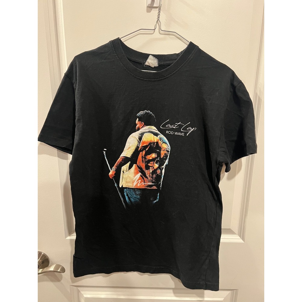 Rod Wave Mens T-Shirt Last Lap 2021 Tour Graphic Black Size M